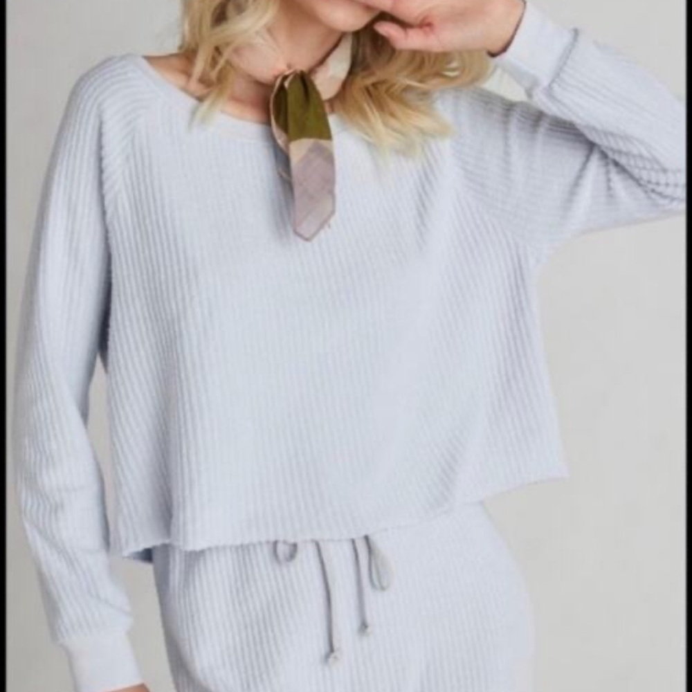 NWT Wildfox Tilda Oversized Light Blue Sweater